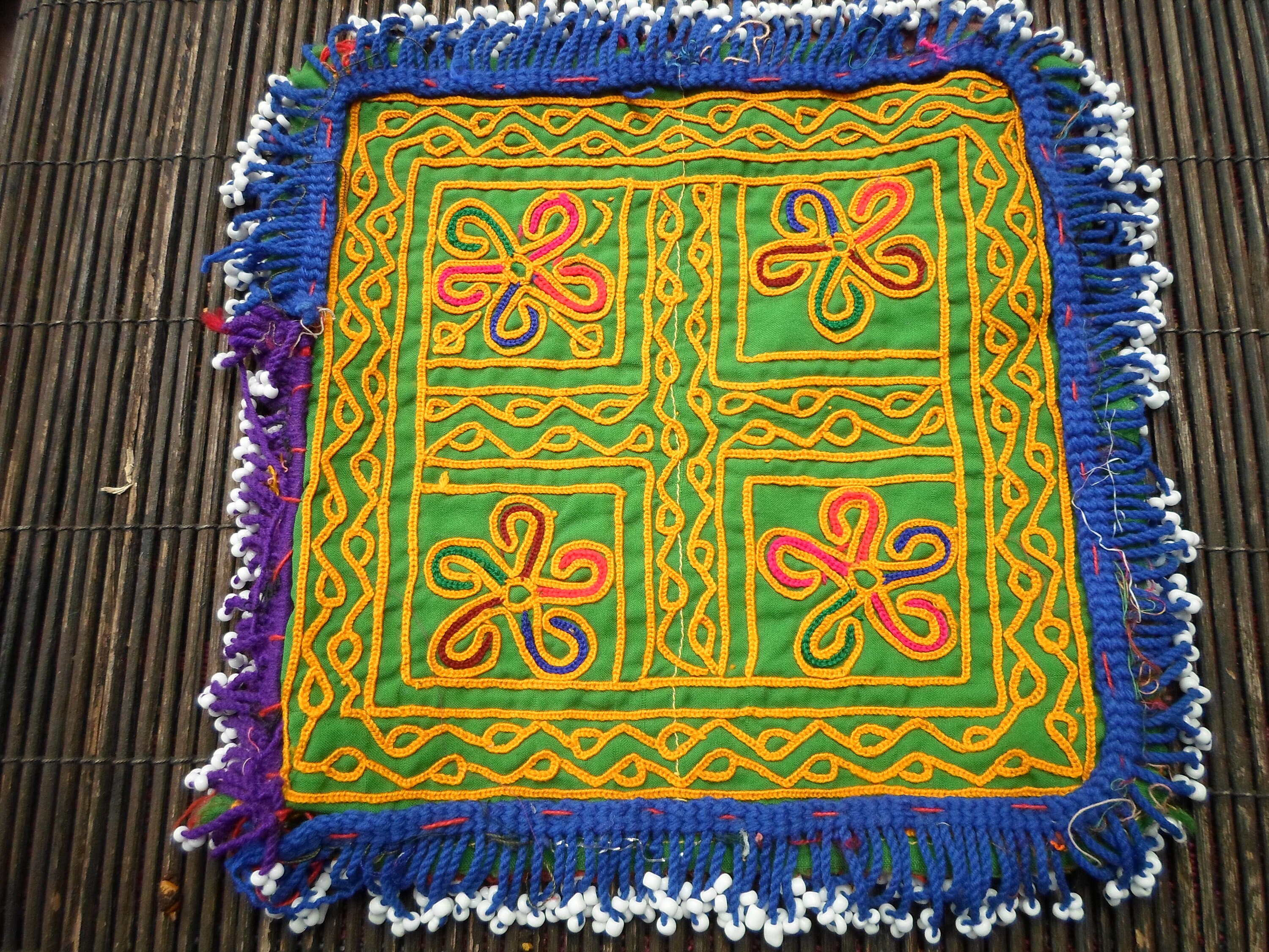 Afghan Vintage Textile Afghan Beadwork Vintage Afghan fabric Etsy