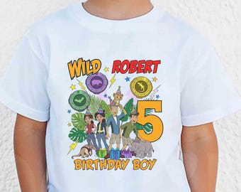 Personalized Wild Kratts Birthday Shirt, Chris & Martin Birthday Present Gift Tee, Wild Kratts Trip Gift For Kids, WDW Family Birthday Trip