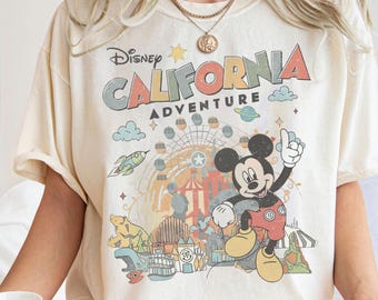 Retro Disneyland Kalifornien Abenteuer Shirt, Vintage Micky Maus Shirt, Disney Pixar Shirt, Disneyland Familien Reise 2026 Shirt, Disney Shirt