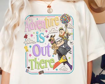 Disney Up Abenteuer ist draußen Komfort Farben Shirt, Carl Fredricksen Russell Dug Kevin Familie Passendes T-Shirt, BTW Disneyland Reise Outfits