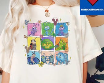 Disney Pixar A Bug's Life Movie Shirt, Flik Hopper Heimlich Characters Tee, Animal Kingdom Trip Gifts, Mickey Balloon Tee, Disney Pixar Fest