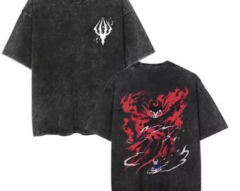 Troupe Master Grimm Hollow Knight Mineral Wash T-shirt, Nightmare King Grimm Vintage Graphic Tee, Hollow Knight Acid Wash Shirt