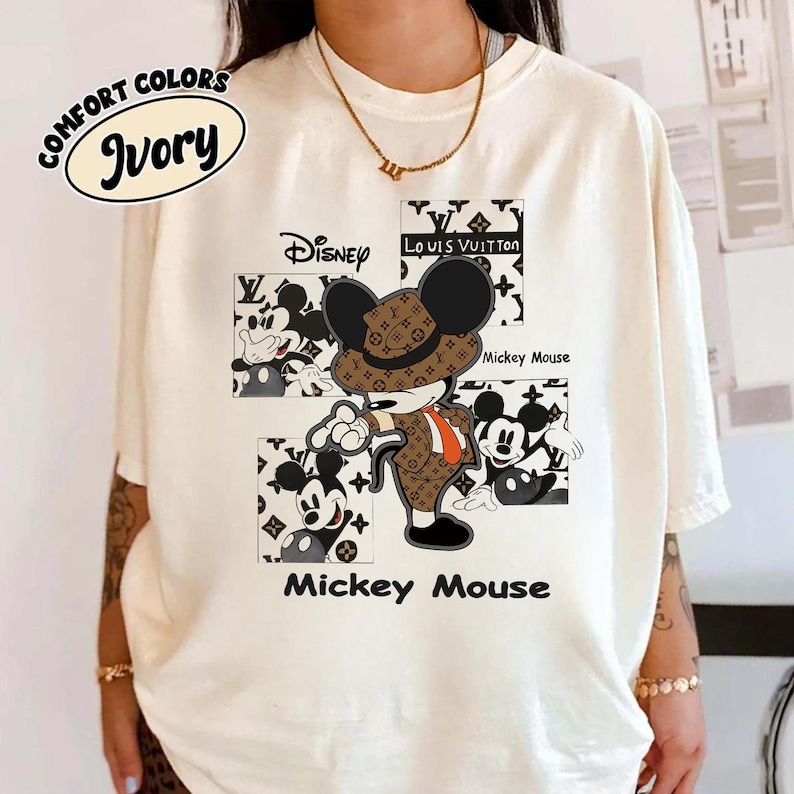 Mickey Mouse Luxury Fashion PNG, High Fashion Mickey Mouse Digital Download, Mickey in Designer Suit Sublimation Design,Streetwear Mouse PNG image 2