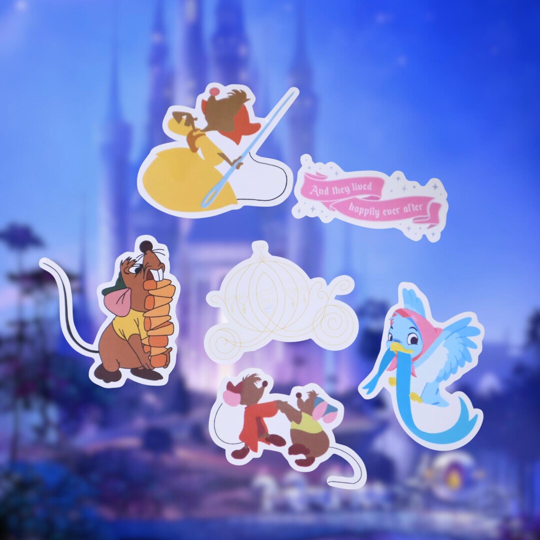 Cinderella Movie Stickers - Waterproof Vinyl - Etsy