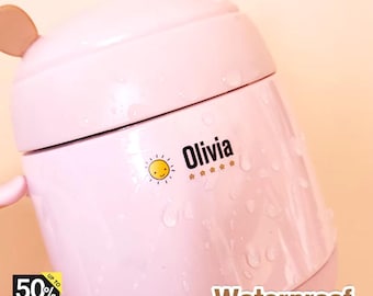 Custom Name Stickers – Custom Waterproof Hologram, Cartoon and Animal  Name Labels for Water Bottles & Supplies, Name Stickers