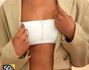 Roestvrijstalen tailleketting lichaamssieraden, taille kralen buikketting vrouwen, strand body chain, festivaloutfit bruiloftssieraden, cadeau voor haar