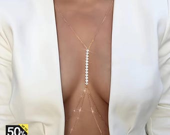 Ketting beha body chain, tailleketting buikketting vrouwen, festivalkleding rave outfit, strand sexy sieraden statement lichaamssieraden, jubileumcadeau