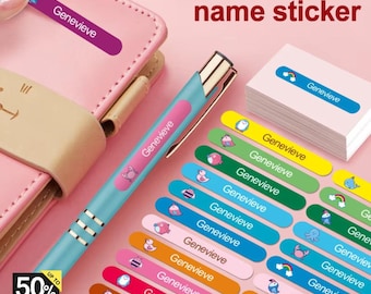 Custom Name Stickers, Waterproof Vinyl Stickers, Personalized Name Sticker, Name Stickers for Water Bottles, Custom Vinyl Name Labels