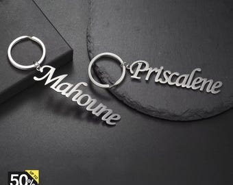 Personalized Keychain, Unique Stainless Steel Key Chain, Custom Name Keychain for Men and Women, Gift for Birthday or Christmas, Keychain