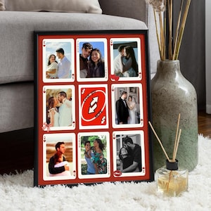 Custom Couples Playing Card Photo Poster/ Canvas, Couple Photo Love You More Wall Art Print, Valentines Gift for Couples Boyfriend Her Him