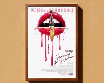 Promising Young Woman Poster, Wall Art Decor, Vintage Inspired Movie, Film Poster, Minimalist Movie Posters, Canvas Print