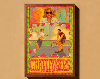 Challengers Poster, Wall Art Decor, Vintage Inspired Movie, Film Poster, Minimalist Movie Posters, Canvas Print