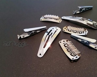 Hair Clips Mixed Silver Clips Hair Accessories Wig Weft Hair Supply Qty20