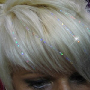 Hair Tinsel, 10 Long Strands for Festival Hair Accessory image 3