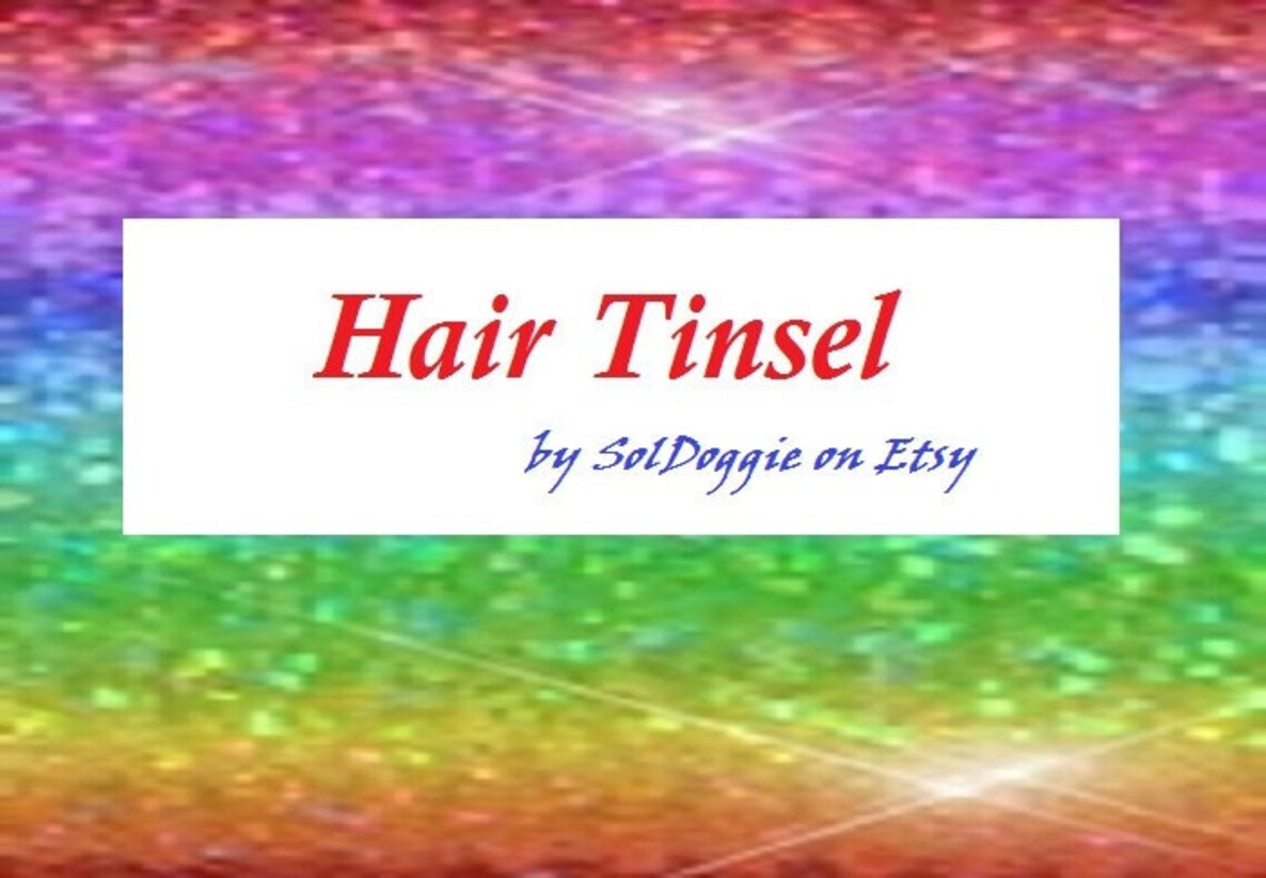 Hair Tinsel 10 Long Strands Etsy