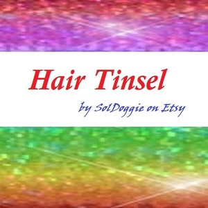 Hair Tinsel, 10 Long Strands image 2