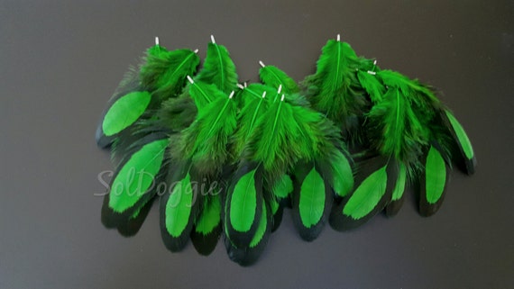 DIY Crafts Green Feathers DIY Supplies Emerald Green Craft Feathers Jewelry Supplies DIY Jewelry - 10