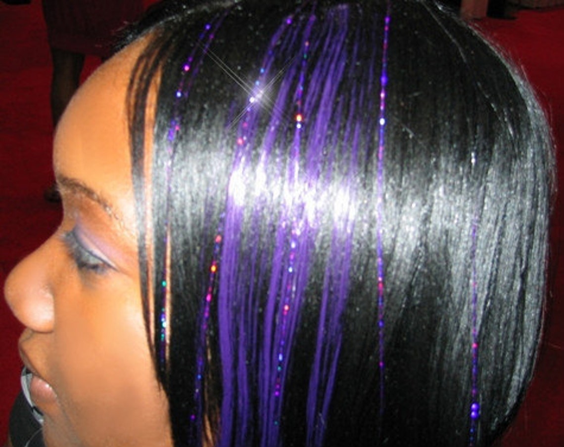 Hair Tinsel 10 Long Strands for Festival Hair Accessory Etsy