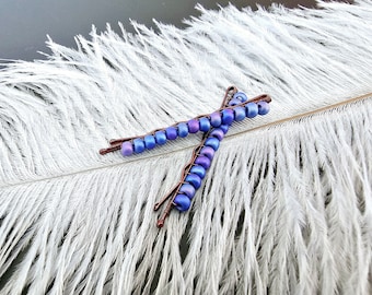 Bobby Pins iridiscente púrpura azul horquillas para el cabello con cuentas horquillas Boho accesorios azul púrpura horquillas para el cabello accesorios de boda pelo nupcial