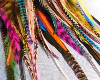 Bulk Rooster Feathers Colourful Craft Feathers Salon Supplies Mixed Feathers for Craft Supplies Wholesale Feather Jewelry Qty50