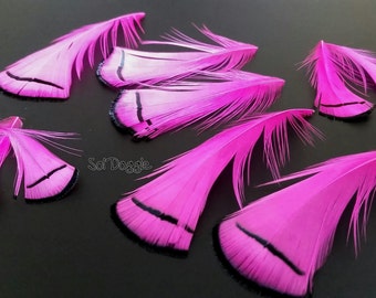 Bright Pink Feathers Small Feathers Supplies for Crafts Millinery Jewelry Pink Feather Craft Supplies Qty10