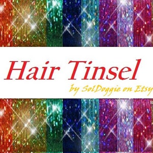 Hair Tinsel, 10 Long Strands image 4