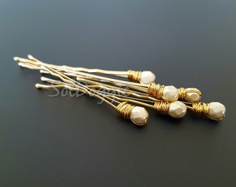 Bridal Hair Pins White Wedding Hair Accessories Ivory Hair Pins Bridal Party Gift Bridesmaid Gift White Hair Pins