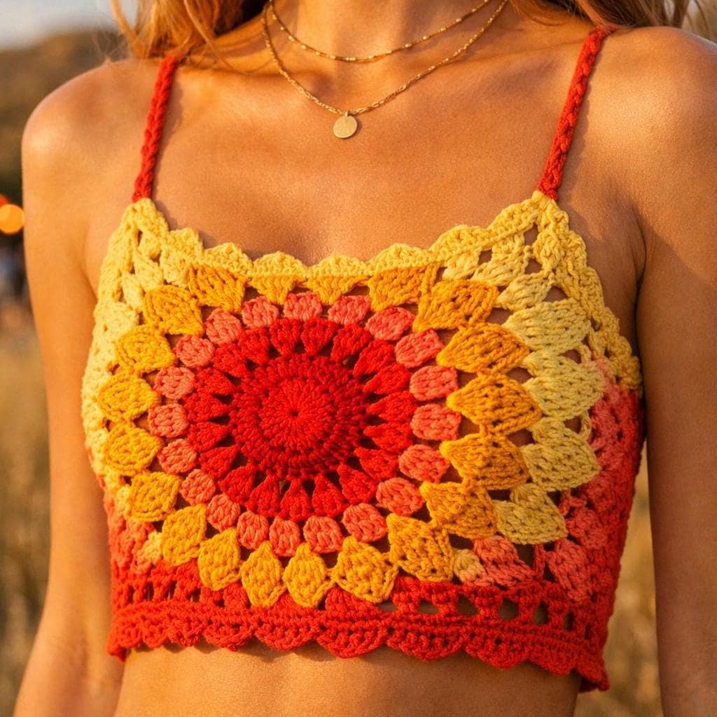 Sunburst Festival Crop Top Pattern