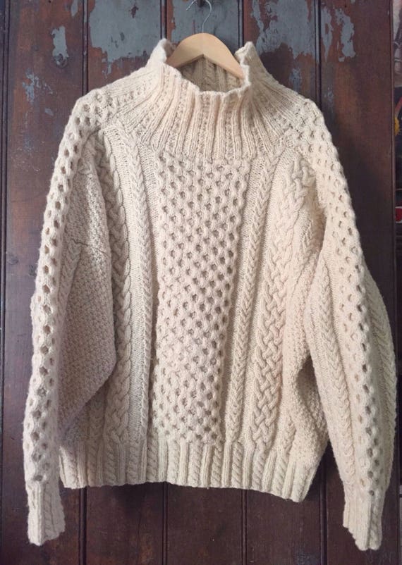 Cabled Aran Knit Sweater