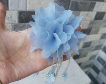 Corsage floral rosa empolvado para el hombro, accesorio nupcial de mariposa para el hombro, pieza de hombro de boda desmontable