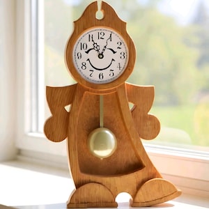 Plan de reloj artístico de madera (DIY) (Descarga digital)