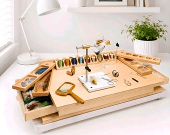 Projetos de Organizador de Mesa para Artesanato e Costura | Estação de Trabalho para Hobbies em PDF | Mesa de Artesanato Faça Você Mesmo | Projetos para Construir uma Mesa com Espaço para Armazenamento