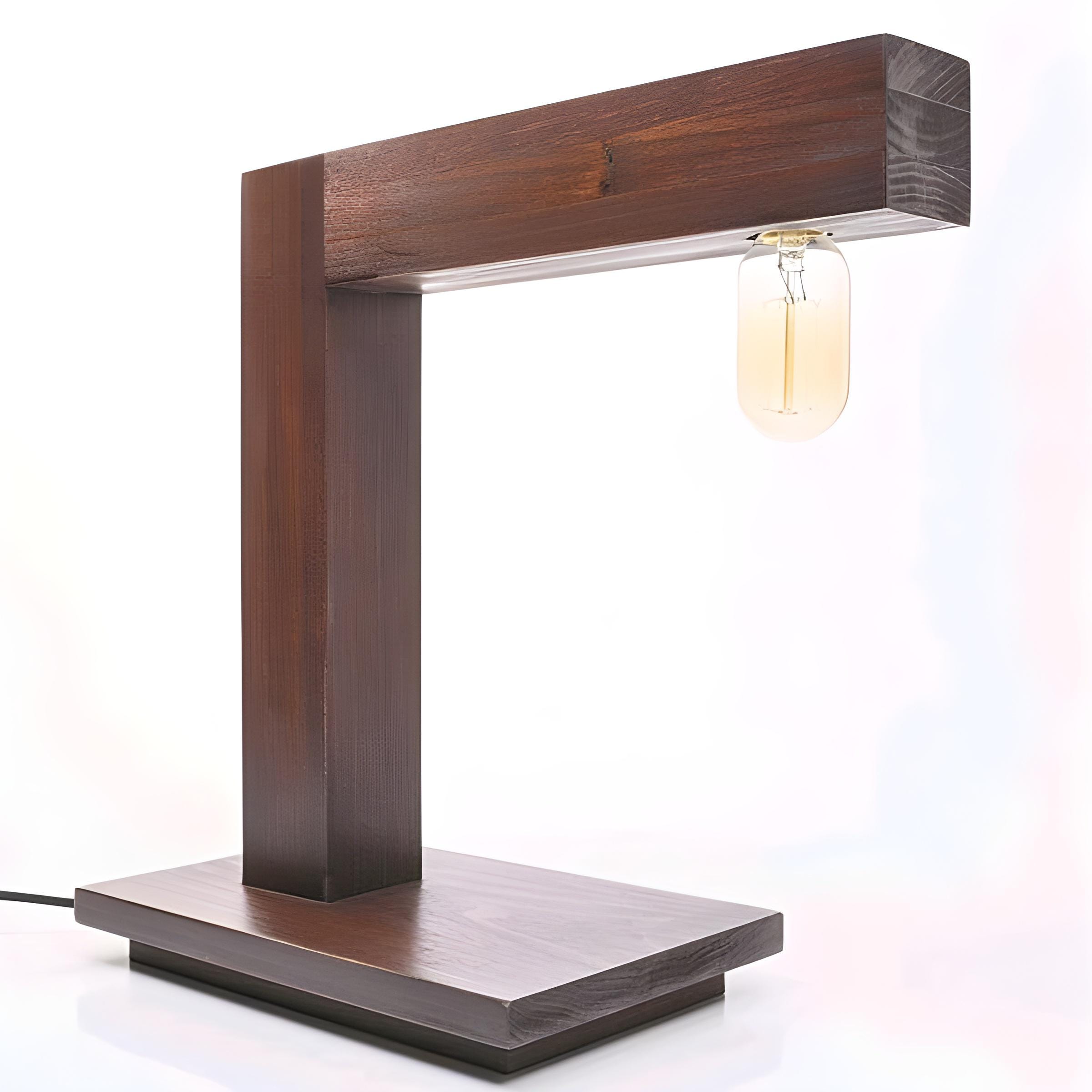 Simple Wooden Desk Lamp Plans PDF | DIY Minimalist Table Lamp | Easy ...