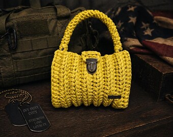 Handmade Army Green Top Handle Purse with gun metal black Hardware