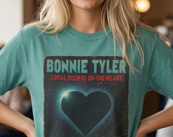Bonnie Tyler Total Eclipse of the Heart T-Shirt | Vintage Heart Record Album Art Retro 80s Gift Musician Fan Art