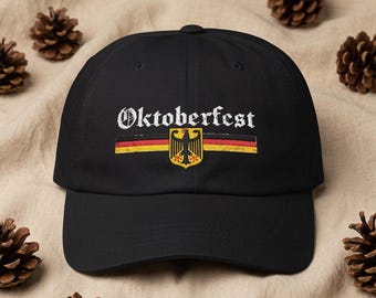 Oktoberfest Eagle stripe cap | Dad Cap October Fest German Bavarian Beer Bier Garten Gift