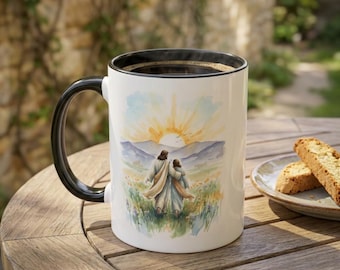 Christian Faith Jesus with you Matthew 28:20 Scripture Quote Mug | Christian Faith Coffee Mug I am with you scripture Bible gift