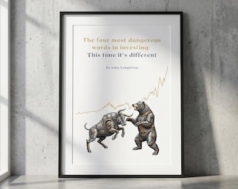 Sir John Templeton 'This time it's different' Bull & Bear Art Print