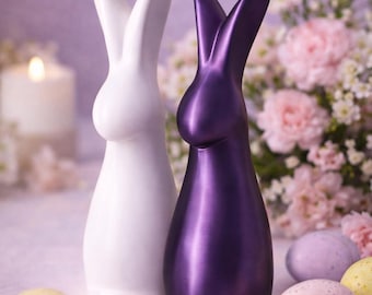 Gift for Her Bunny Decor Set, Unique Aesthetic Gift, Minimalist Home Decoration, Cute Rabbit Figurine, Modern Gift Idea