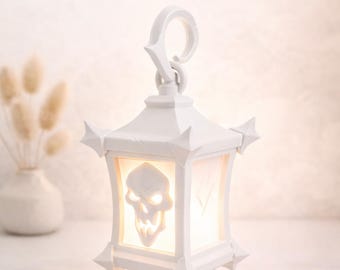 Minimal Lantern Lamp LED | Modern Desk Decor | Aesthetic Room Decor | Unique Night Light | White Lamp Decor | Minimal Home Decor