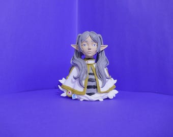 Frieren Bust – Hand-Painted Anime Figure, 3D Printed Elf Mage