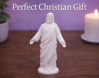 Christian Gift Jesus Statue 15 cm | Religious Gift for Mom | Catholic Home Decor | Faith Gift Idea, Spiritual Gift for Women, Jesus Figurine