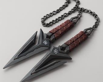 Kuronami No Yaiba Real Life Replica - Valorant Melee Prop - Hand Painted 3D Printed Knife - Gamer Wall Decor -Cosplay Gift for Valorant Fans