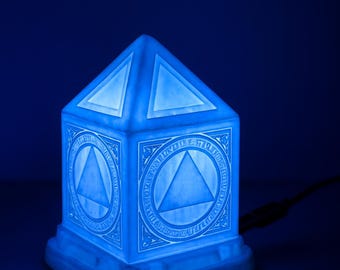 Star Wars Inspired Holocron Crystal Lamp – 3D Printed Fantasy LED Decor