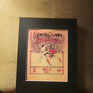 Vintage 1915 Santa Clara-Stanford Official football program print