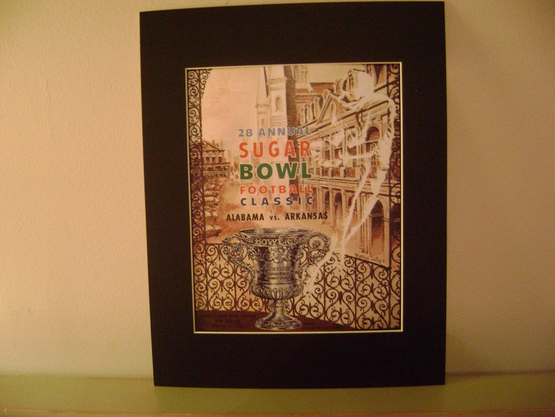 Vintage 1962 SUGAR BOWL Alabamaarkansas Official Football Etsy