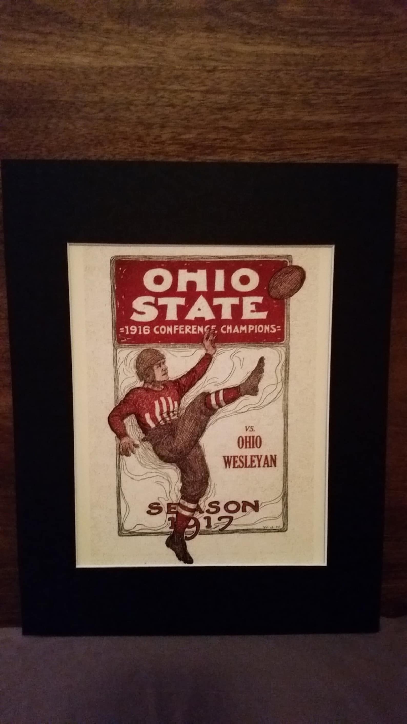 Vintage 1917 Ohio State Vs Ohio Wesleyan Official Football Program