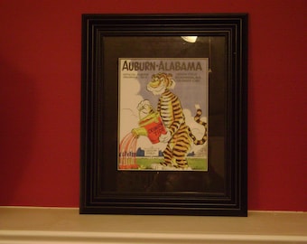 Vintage 1961 Auburn-Alabama Official football program print ready for framing