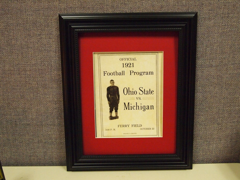Vintage 1921 Ohio Statemichigan Official Football Program Print Ready