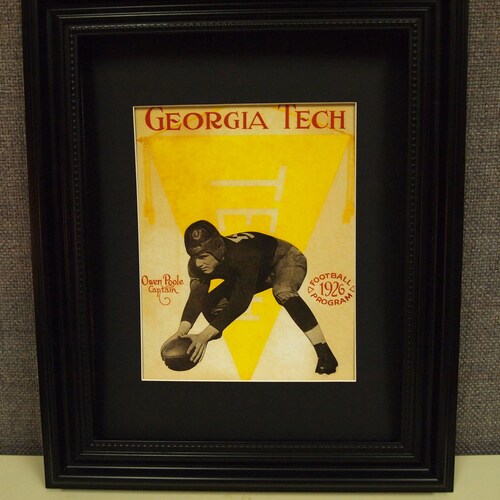 Vintage 1926 Tech Official Football Program Print Etsy